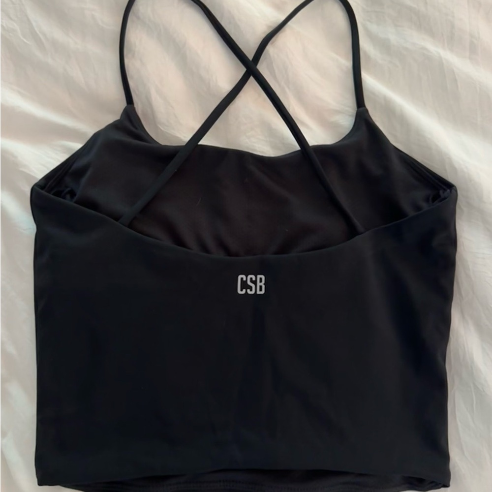 Crop Shop Boutique Black Strappy Crop Top